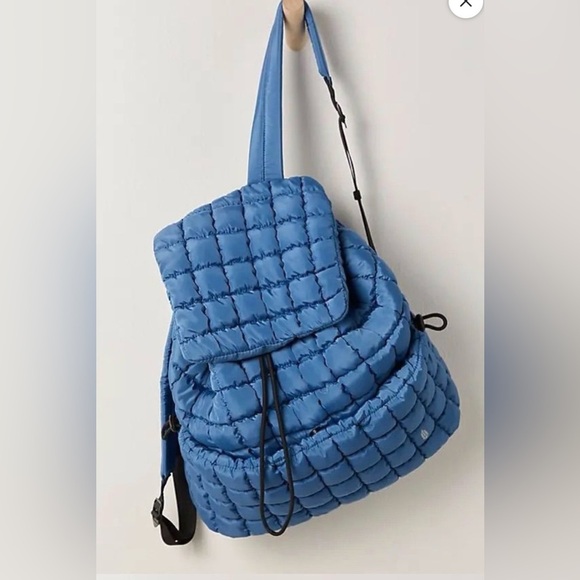 Free People Handbags - Free People Blue Quilted Women's Hiker Backpack NWT